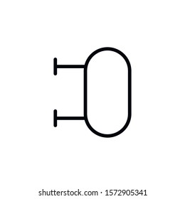 Simple board line icon. Stroke pictogram. Vector illustration isolated on a white background. Premium quality symbol. Vector sign for mobile app and web sites.