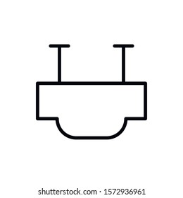 Simple board line icon. Stroke pictogram. Vector illustration isolated on a white background. Premium quality symbol. Vector sign for mobile app and web sites.