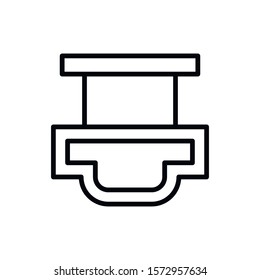 Simple board line icon. Stroke pictogram. Vector illustration isolated on a white background. Premium quality symbol. Vector sign for mobile app and web sites.