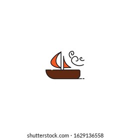 Simple boat icon design templates