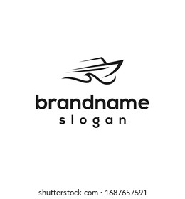 simple boat logo design vector