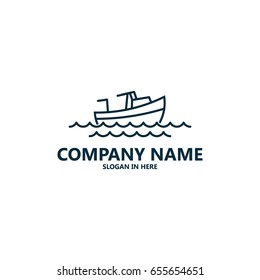 Simple Boat Logo Template Design