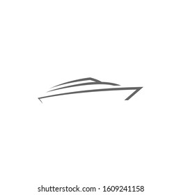 a simple boat outline logo template