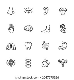 Simple Body Parts Icon Set