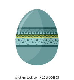 Simple Bohemian Pattern Easter Egg Vector Illustration Graphic Design