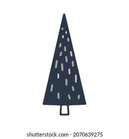 simple boho scandinavian style christmas tree icon