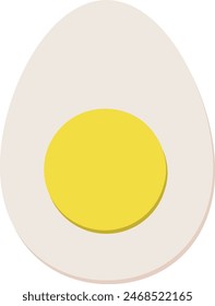 Simple Boiled Egg Vector Illustration 