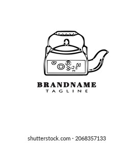 simple boiling water logo cartoon icon design template black modern isolated vector illustration