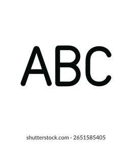 Letras Simples em Negrito ABC Initialism Education Concept