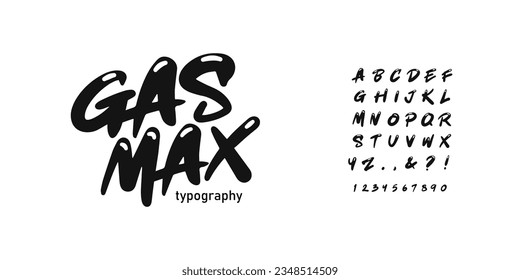 simple bold brush script font, with light effect, youth design style for logo and branding