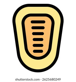 Simple and bold corn cob icon symbolizing farming, healthy eating, and natural ingredients