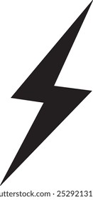 A simple and bold electricity silhouette icon representing power and energy. Perfect for technology, electrical projects, and branding.