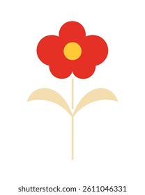 Simple bold flower graphic icon