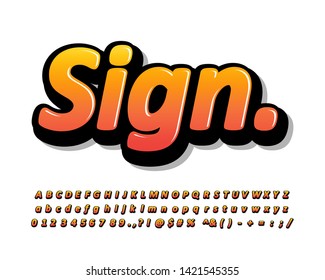 Simple bold font effect for sticker or element of banner