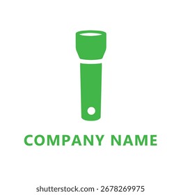 Um logotipo de lanterna verde simples e arrojado, com um design limpo e moderno