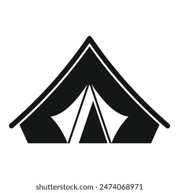 Simple, bold icon representing camping and the great outdoors