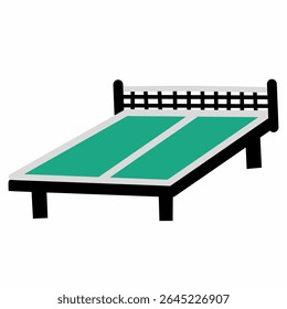 Simple and bold illustration of a table tennis table. Ideal for indoor sport themes, educational content, or game activity visuals for youth and general sports lovers.