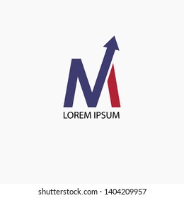 simple bold initial letter type M logo sign symbol icon. can be used as a finance company logo