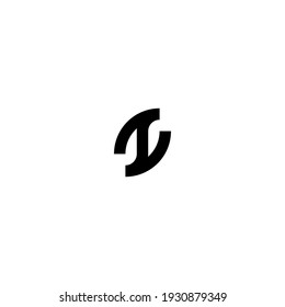 Simple Bold initial linked letter S,N vector Logo design