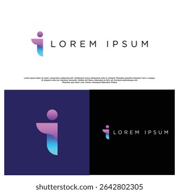 Simple and bold I logo design, great for versatile brand identity across digital or print platforms.