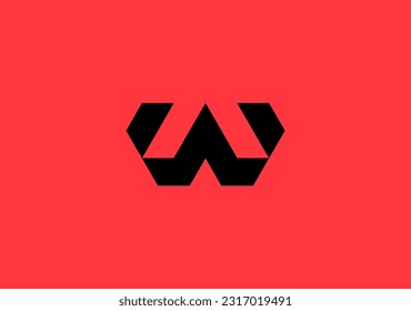 simple and bold logo letter W, strong and sharp shape