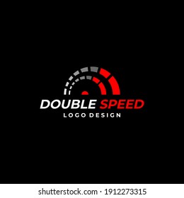 Simple and bold logos about speedometers and racing. EPS 10, Vector.