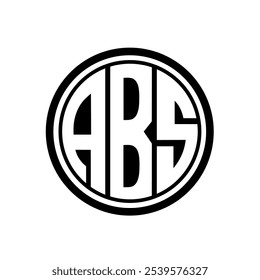 A simple and bold monogram logo featuring the letters ABS in a circular design. The black color scheme adds a modern and professional feel.