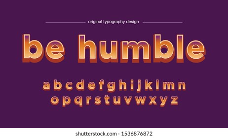 Simple Bold Orange Artistic Font Typography