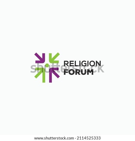 simple bold religion forum logo business vector design concept ideas. mark cross symbol logo vector design template isolate on white background. 