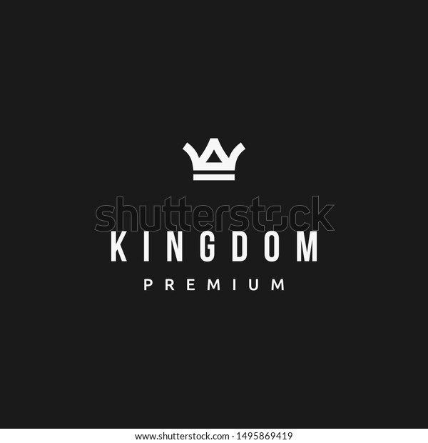 Simple Bold Strong Crown Logo Design Stock Vector Royalty Free