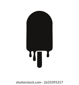 Simple and bold vector of ice cream drip, suitable for branding, stickers, and food-themed designs