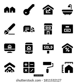 Simple bold vector icons related to start-up company. Symbols such as business, website and other start-up related items are included in this set. Editable vector, still looks perfect in medium size.