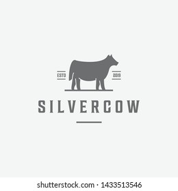 Simple and Bold Vintage Cattle Angus logo design inspiration 