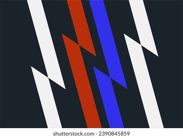 Simple bolt concept line pattern design vector template