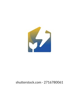 Diseño simple del logotipo de la casa del eco del perno