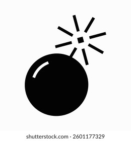 simple bomb icon made of geometric shape