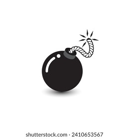 Ilustración simple del vector del icono de la bomba en un fondo blanco. Diseño plano. icono de la bomba vectorial, icono de la bomba Eps10. iconos y símbolos de la bomba.