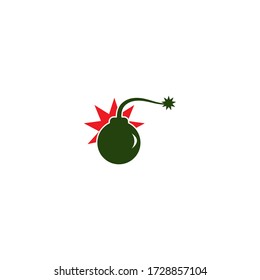 Einfache Darstellung des Zeichensatzes mit dem Logo der Bombe 