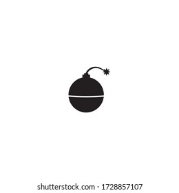 Simple bomb logo vector icon illustration design 