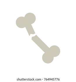 Simple Bone Fracture Symbol Vector Graphic Illustration Design