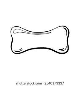 A Simple Bone Icon Representation Designed Specifically for Pets and Dog Supplies Available.Vector sketch illustration. Pet shop