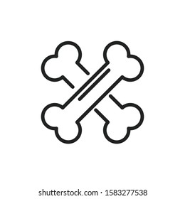 Simple bone line icon. Stroke pictogram. Vector illustration isolated on a white background. Premium quality symbol. Vector sign for mobile app and web sites.