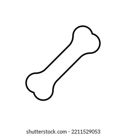 Simple bone line icon vector template