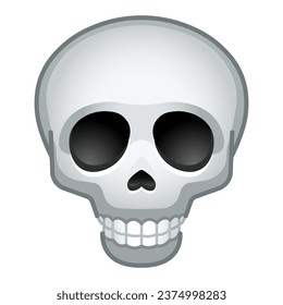 Calavera simple de hueso Gran tamaño del cráneo de emoji