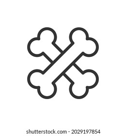 Simple bones line icon. Premium symbol in stroke style. Design of bones icon. Vector illustration.