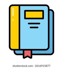 Simple Book colorful icon. The icon can be used for websites, print templates, presentation templates, illustrations, etc