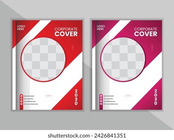 Einfaches Layout-Template-Design für Buchdeckensatz.