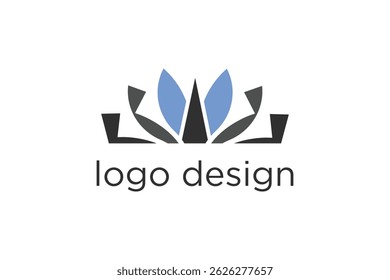 simple book flower logo icon vector design template concept