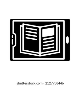 icono de libro simple en estilo de glifo
