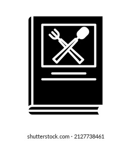 simple book icon in glyph style